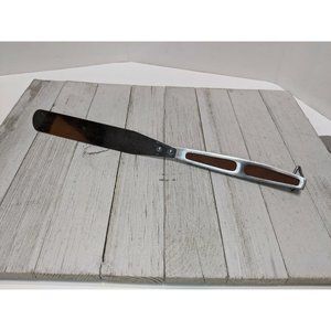 Vintage Stainless Steel Flexible Spatula Cake Icing Spreader Wood 12 1/4"